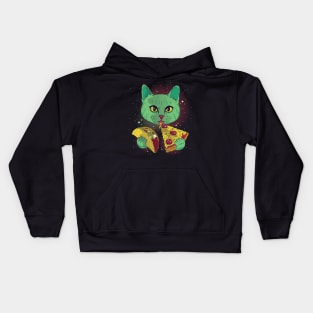 Taco Pizza Cat Kids Hoodie